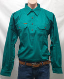 HARD SLOG MENS WORK SHIRT HALF/ LIGHT GREEN
