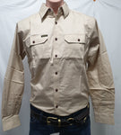 HARD SLOG MENS WORK SHIRT FULL/ LIGHT STONE