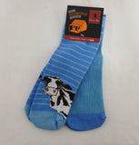 T/C HOMESTEAD SOCKS 2 PK KIDS COW BLUE