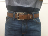 WRANGLER MENS BELT WINTON COFFEE