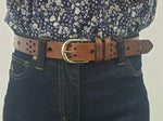 THOMAS COOK LADIES BELT CUT OUT HEART CHOCOLATE