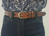 THOMAS COOK LADIES BELT CUT OUT HEART CHOCOLATE