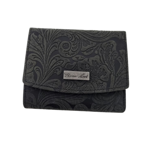 THOMAS COOK LINDSEY EMBOSSED SNAP WALLET SMALL BLACK
