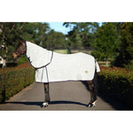 HORSE RUG GREG GRANT HEAVY TEAR-STOP COMBO WHITE w/ MAROON NAVY TRIM