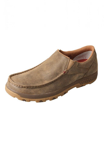 TWISTED X MENS CELL STRETCH SLIP ON DRIVING MOCS BOMBER