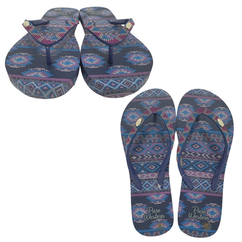 PURE WESTERN THONGS LADIES ASTRID NAVY