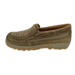 TWISTED X LADIES CELL STRETCH MOCS WEAVE BOMBER DUSTY TAN
