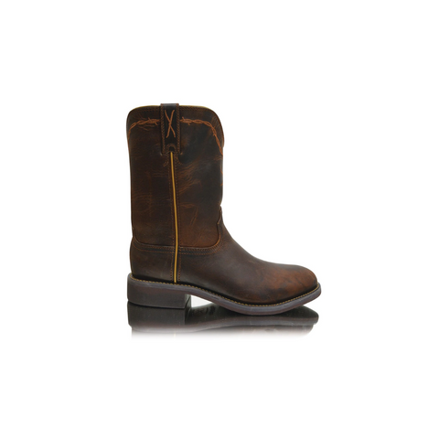 TWISTED X LADIES ROPER BOOT WATERPROOF DARK BROWN