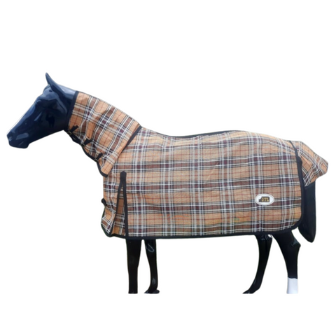 HORSE RUG GTL PVC SHADE CLOTH COMBO ABID BROWN RED