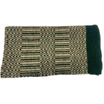FORT WORTH SADDLE BLANKET DOUBLE WEAVE GREEN / TAN 32" X 64"