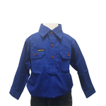 HARD SLOG KIDS WORK SHIRT HALF/ LIGHT ROYAL BLUE