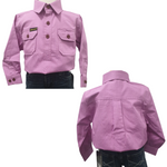 HARD SLOG KIDS WORK SHIRT HALF/ LIGHT VIOLET