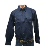 HARD SLOG MENS WORK SHIRT FULL/ LIGHT DARK NAVY