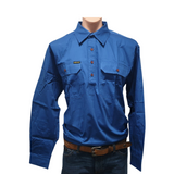 HARD SLOG MENS WORK SHIRT HALF/ LIGHT BLUE RIVER